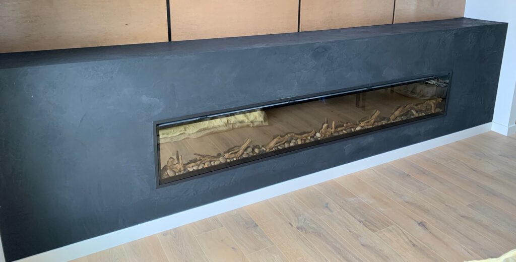 plaster fire place