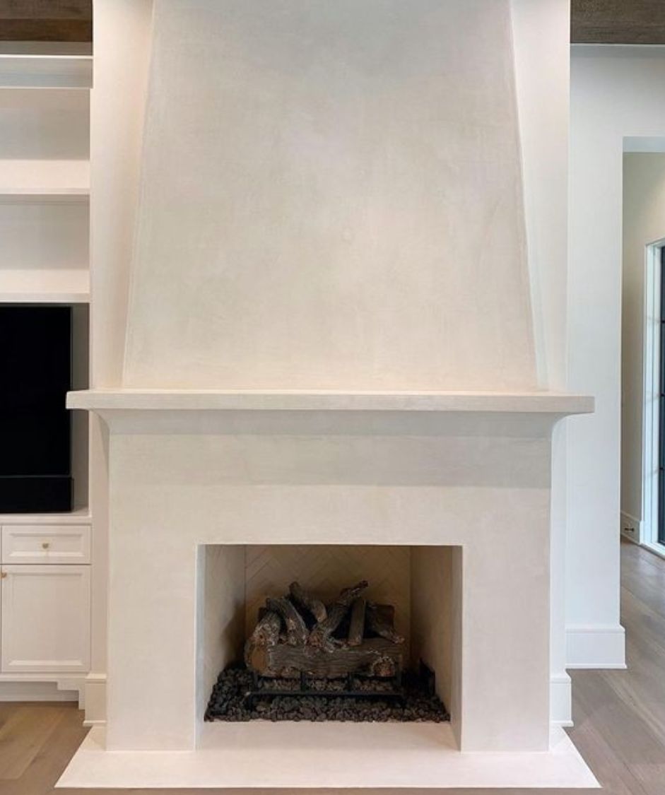 Photo of a fire place done with Interior Plaster